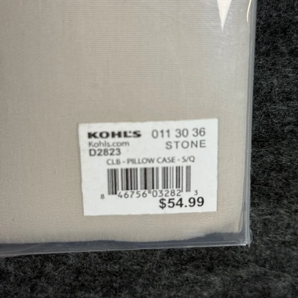 Columbia Omni-Wick 2pk Cooling Pillowcases Stone 300TC Cotton Stone Std/Queen